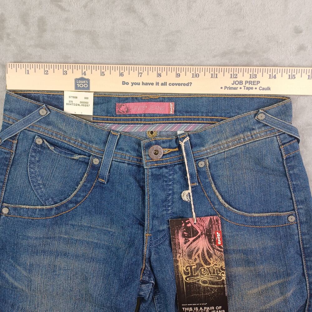 Vintage Levi's Jeans Denim Skimmer Shorts Women Size 3 Cutoff Lowrise Button Fly - Picture 13 of 16